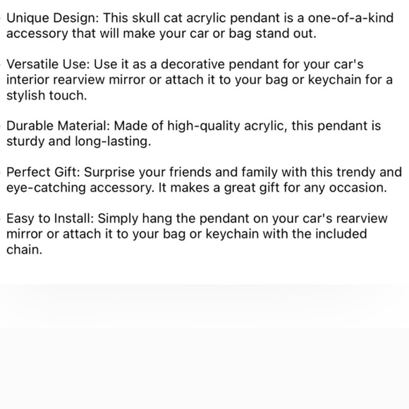 CLEARANCE Sugar Skull rearview mirror decoration - Picture 6 of 6